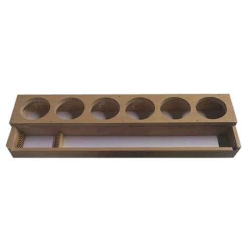 6 Hole Wooden Test Tube Stand